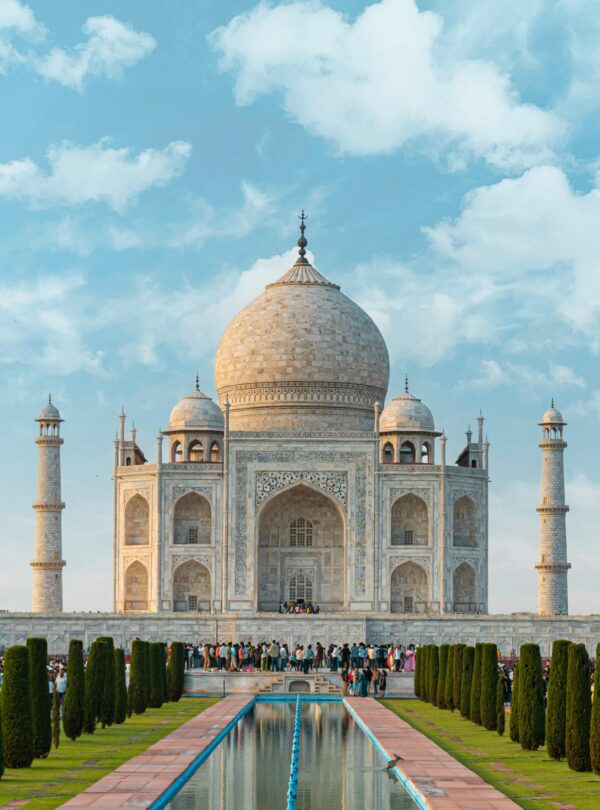 The Taj Mahal glowing at sunrise – same-day tour from Delhi